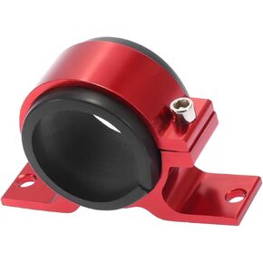 Car Oil Fuel Gas Pump Mounting Bracket 46mm Single Clamp Cradle Aluminum Alloy Red Replace Parts