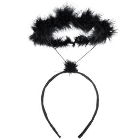 LIFKOME Black Angel Headband Halo Headpieces Angel Costume Accessories for Cosplay Weddings Stage Performances Photo Props