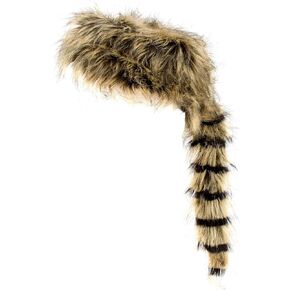 مطحنة بون | Coonskin Cap | الفراء الاصطناعي وذيل | 3 أحجام