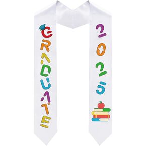 Fumwase Kindergarten Graduation Sash of 2025 Unisex Preschool Graduation Stole Class with Colorful Word