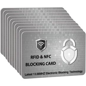 Saitech it rfid حظر بطاقات حماية محفظتك ومحفظة وبطاقات من NFC محفظة سرقة NFC للرجال والنساء- الفضة (5 أجهزة كمبيوتر فضية)