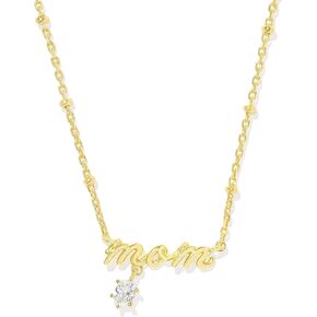Kendra Scott Womens Mom Crystal Short Pendant Necklace Gold One Size One Size