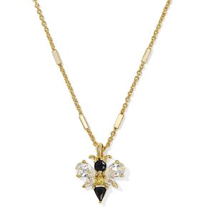 Kendra Scott Womens Bee Short Prendant Necklace Gold Black - أصفر مزيج حجم واحد بحجم واحد