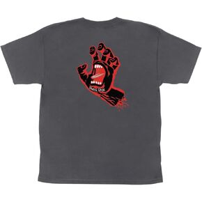 SANTA CRUZ Screaming Hand S/S Midweight T-Shirt Charcoal w/Black/Red Lg Youth