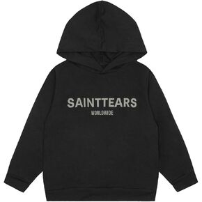 WORLDWIDE Boys Hoodies Letter Print Long Sleeve Hoodie Pullover Kids Casual Sweatshirt (2-7 Years)