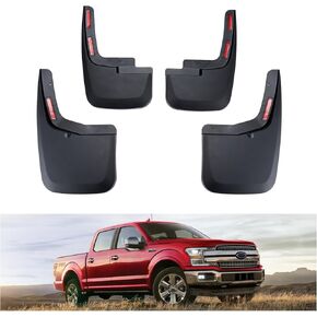 Kiwi Master Mud اللوحات الطينية لعام 2015-2020 Ford F-150 Associory حراس الوحل الأمامي والخلفي (مع Fender Flares فقط) ، غير الحفر