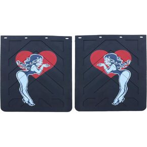 2024 New Upgrade Mud Flap for Pickup Semi Truck/Trailer with American Flag Design, Universal Heavy Duty Rubber MudFlaps, 24x24 inch 2 Pack