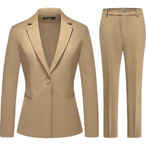 Women's Business Suits for Work Professional 2 Piece Slim Fit Outfits for Women