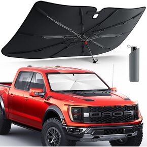 [Upgrade] DMJN Umbrella Windshield Sun Shade, [Nano-Ice-Crystal Coatings] Umbrella Sunshade for Car - Protect Interior from UV & Keep Car Cooler (Medium)