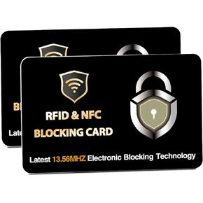 Saitech It 2 ​​PK RFID حظر بطاقات حماية محفظتك ومحفظة وبطاقات كاملة من محفظة سرقة NFC للرجال والنساء الأسود