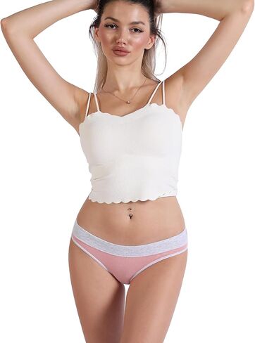 Women's Cotton Bikini Brief Underwear Packs,Cute Breathable Hipster,Stretch Panties for Ladies in Saudi Arabia