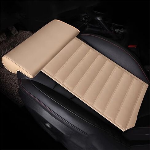 Leather Car Seat Extender Cushion,Car Leg Extender Leg Support Pillow Universal Car Seat Leg Pad,Comfortable Leg Rest Extended Cushion Mat for Car Bus Train Home Office (Black) in Kuwait