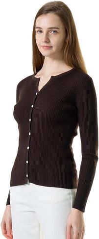 Women's 100% Merino Wool Cardigan Sweater Lightweight Button Down V Neck Long Sleeve Casual Fit Knit Dressy Classy in Saudi Arabia