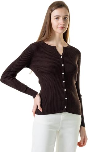 Women's 100% Merino Wool Cardigan Sweater Lightweight Button Down V Neck Long Sleeve Casual Fit Knit Dressy Classy in Saudi Arabia