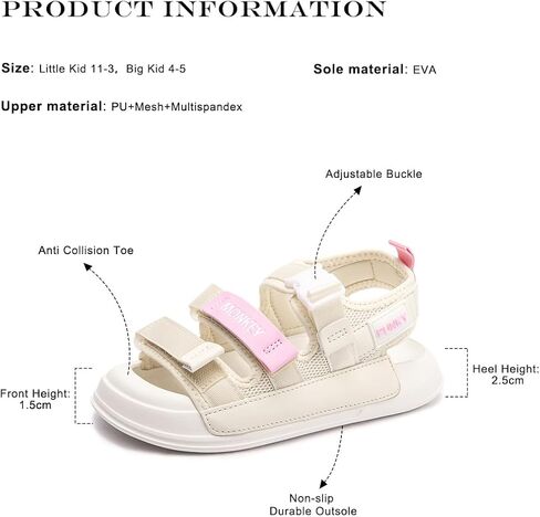 Funkymonkey Kids Sportals Sandals Boys Girls Anti Collision Toe Tee Telelable Lightweight Summer Fashion Shoes in Saudi Arabia