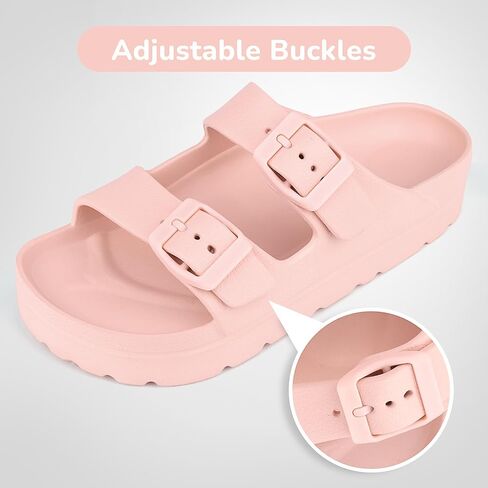 Kids Slides Sandals Adjustable Buckle Boys Girls Slides for Beach in Saudi Arabia
