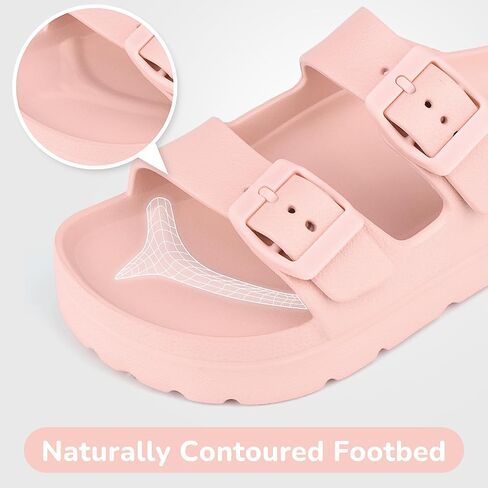 Kids Slides Sandals Adjustable Buckle Boys Girls Slides for Beach in Saudi Arabia