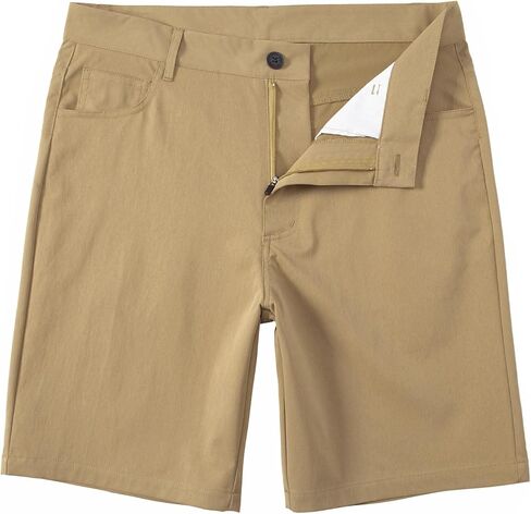 Men's Slim Fit Casual Golf Shorts Light-Stretch Dress Basic Shorts Classic-Fit 9" inch with 4 Pockets in Saudi Arabia