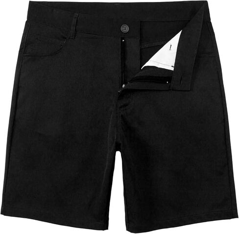 Men's Slim Fit Casual Golf Shorts Light-Stretch Dress Basic Shorts Classic-Fit 9" inch with 4 Pockets in Kuwait