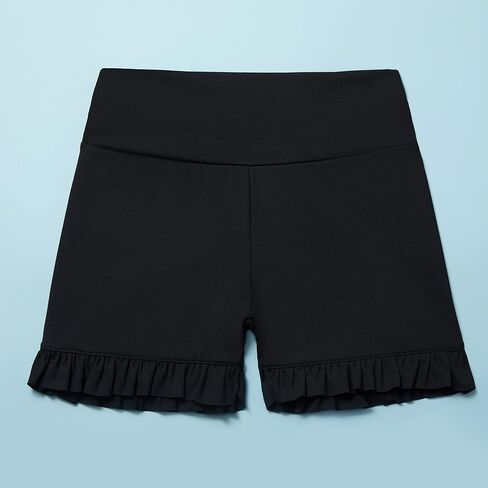 DIPUG Girls Athletic Shorts Ruffle High Waisted Dance Gymnastics Yoga Shorts for Kids，Age 4-13Y in Kuwait