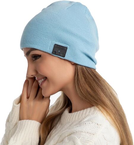 Bluetooth Beanie, 18 hrs Playing HD Stereo, Built-in Mic, Men's/Women's Christmas Electronic Gifts in Saudi Arabia