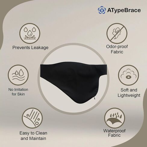 Diagonal Ostomy Belt: Leak - Proof & Odor - Masking Solution, Ostomy Bag Covers for Men and Women, Suitable for Left Stoma-Black in Kuwait