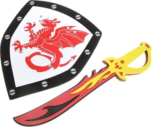 PowerTRC Sword and Shield Play Set | Dragon and Lion Shield for Party Favors | Pretend Play in Saudi Arabia