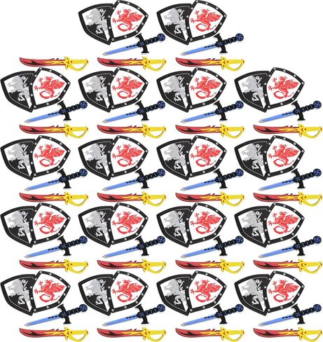 PowerTRC Sword and Shield Play Set | Dragon and Lion Shield for Party Favors | Pretend Play in Saudi Arabia
