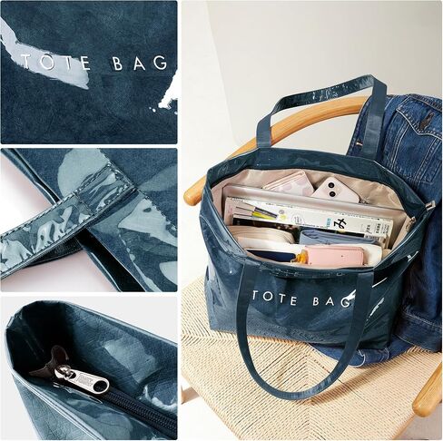 حقيبة حمل Kalidi PVC Zipper ، حقيبة شاطئية كرافت الورقية الكبيرة ، تحمل جميع حقيبة الكتف البلاستيكية في حقيبة التسوق in Kuwait