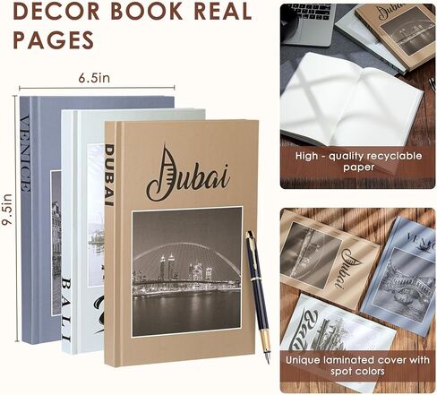 Decorative Books for Home Decor,Coffee Table Books with Real Blank Pages Set of 3,Gifts for Women Mom House Warming Gifts in Saudi Arabia
