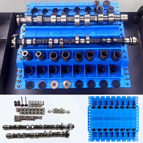 Zktool Engine Cylinder Head Organizer Valves Tool ، صينية أجزاء منظم المحرك ، صواني منظم Valvetrain ، منظم صينية رأس الأسطوانة ، أجزاء رأس أسطوانة المتجر (الصمامات ، الينابيع ، عمود الحدبة) in Kuwait