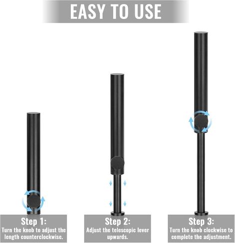 TEAMOLA Tall GPU Support Bracket - Adjustable GPU Anti-Sag Stand GPU Mount | Durable Black Metal GPU Stabilizer, Hidden Magnet GPU Holder, Graphics Card Stand Fits Most Cases, Tool-Free GPU Brace Adjust in Saudi Arabia