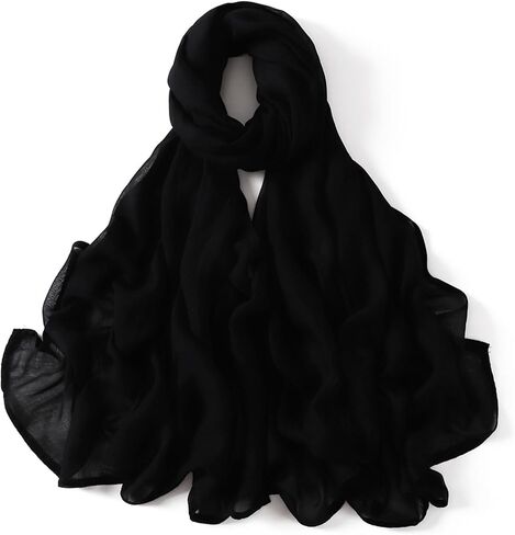 Viscose Hijab Scarf for Women Muslim Cotton Jersey Hijab Fashion Long Scarf Shawls in Kuwait