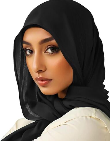 Viscose Hijab Scarf for Women Muslim Cotton Jersey Hijab Fashion Long Scarf Shawls in Kuwait
