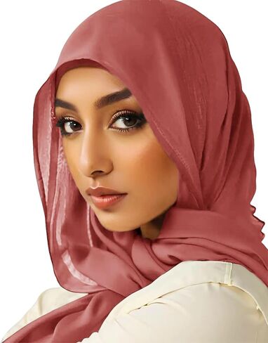 Viscose Hijab Scarf for Women Muslim Cotton Jersey Hijab Fashion Long Scarf Shawls in Kuwait