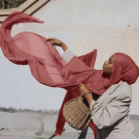 Viscose Hijab Scarf for Women Muslim Cotton Jersey Hijab Fashion Long Scarf Shawls in Kuwait