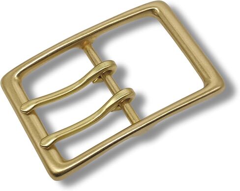 Classic Double Prong Belt Buckle 1.57 inch (40MM), Solid Brass Buckles For Men Women in Saudi Arabia