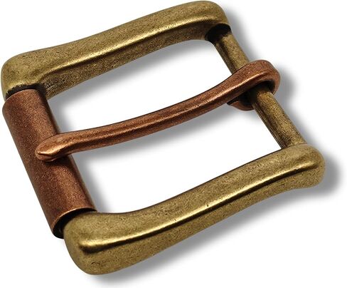 Single Prong Solid Brass Roller Replacement Belt Buckle, Antique Brass Finish Suitable for 1.5" (38MM) wide belts in Saudi Arabia