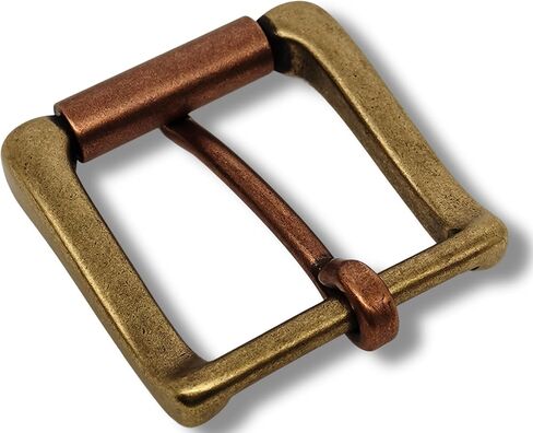 Single Prong Solid Brass Roller Replacement Belt Buckle, Antique Brass Finish Suitable for 1.5" (38MM) wide belts in Saudi Arabia