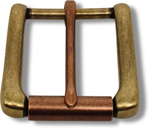 Single Prong Solid Brass Roller Replacement Belt Buckle, Antique Brass Finish Suitable for 1.5" (38MM) wide belts in Saudi Arabia
