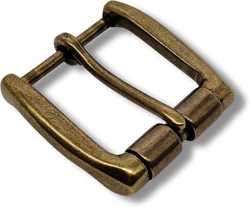 Single Prong Solid Brass Roller Replacement Belt Buckle, Antique Brass Finish Suitable for 1.5" (38MM) wide belts in Saudi Arabia