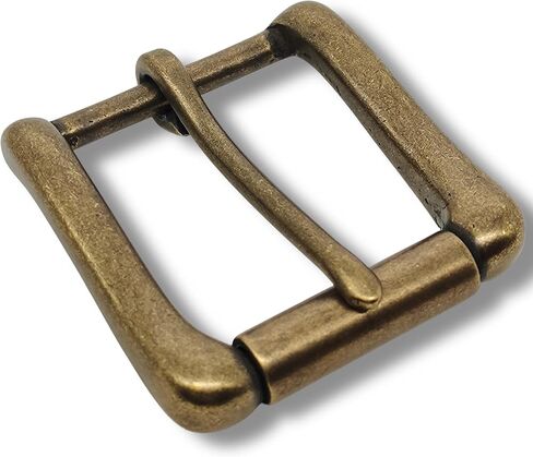 Single Prong Solid Brass Roller Replacement Belt Buckle, Antique Brass Finish Suitable for 1.5" (38MM) wide belts in Saudi Arabia