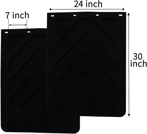 2024 New Upgrade Mud Flap for Pickup Semi Truck/Trailer, Black Universal TPE MudFlaps, 24x30 inch 2 Pack in Kuwait