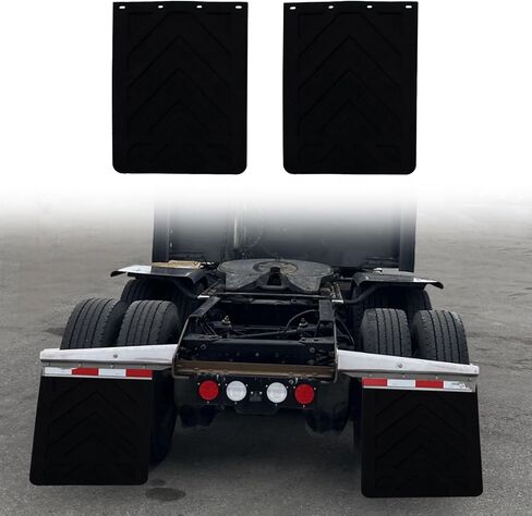 2024 New Upgrade Mud Flap for Pickup Semi Truck/Trailer, Black Universal TPE MudFlaps, 24x30 inch 2 Pack in Kuwait