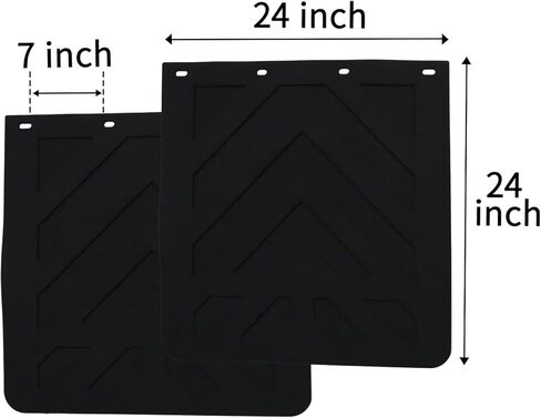 2024 New Upgrade Mud Flap for Pickup Semi Truck/Trailer, Black Universal TPE MudFlaps, 24x30 inch 2 Pack in Kuwait