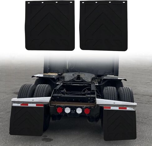 2024 New Upgrade Mud Flap for Pickup Semi Truck/Trailer, Black Universal TPE MudFlaps, 24x30 inch 2 Pack in Kuwait