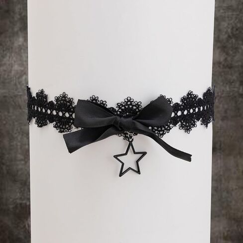 Wedding Garters for Bride Black Ribbon Bow Lace Garter Belt Handmade Stretchy Lace Leg Garter with Crystal Cross in Saudi Arabia