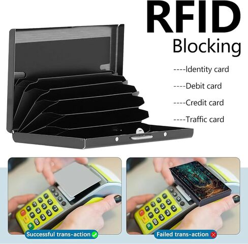 حامل بطاقة الائتمان ، تصميم الغابات مصغرة RFID حظر الألومنيوم محفظة ضئيلة المعادن الصلبة الصلبة قذيفة محفظة محفظة معرف بطاقات الائتمان الصغيرة بطاقات العمل للنساء الرجال in Kuwait