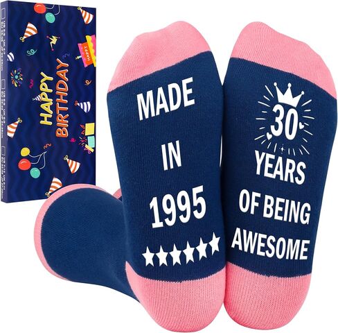 Belloxis 30th 40th 50th 60th 70th Birthday Gifts for Her 50th Birthday gifts for women Grip Crew Socks in Saudi Arabia