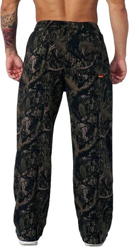 Mens Baggy Camo Graphic Print Sweatpants Workout Athletic Joggers Pants for Men Wide Leg Hunting Sweat Pant in Saudi Arabia